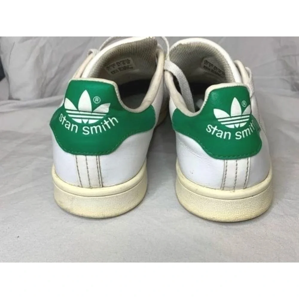 Adidas Stan Smith White Green Leather Sneakers M20605 Mens 6.5‎ Womens 7.5